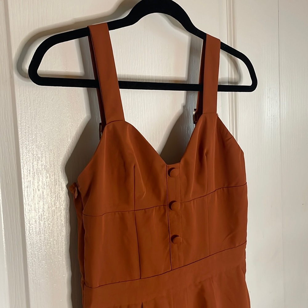 New with tag: Cider Orange/Rust Wide-Leg Jumpsuit -S